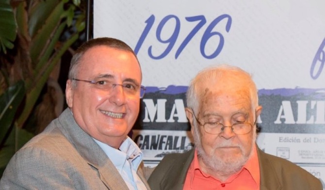 Paco Serradell junto a Vicent Balaguer. Foto: Canfali Marina Alta
