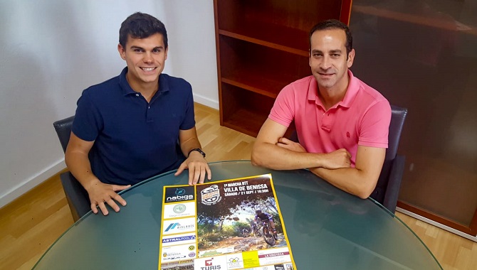 El concejal de Deportes Adrián Cabrera y el alcalde de Benissa Arturo Poquet.