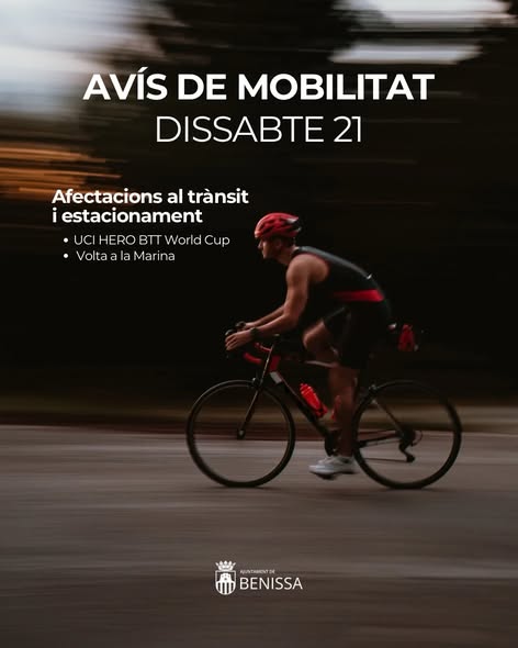 Benissa será epicentro del ciclismo este sábado con afecciones al tráfico por la UCI Hero y la Volta a la Marina