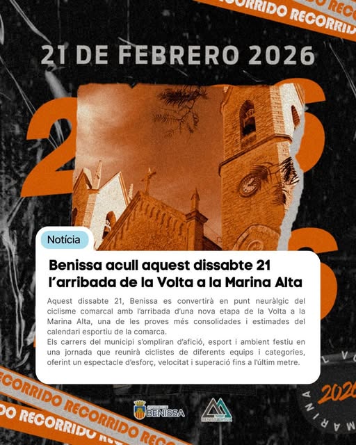 Benissa recibe este sábado la llegada de la Volta a la Marina Alta