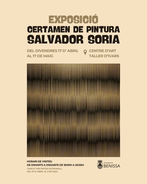 Benissa acoge la exposición del Certamen de Pintura Salvador Soria en el Taller d’Ivars