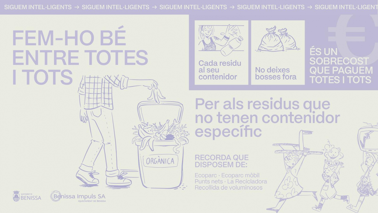 Benissa Impuls refuerza la campaña de concienciación ante la llegada de los nuevos contenedores en la costa