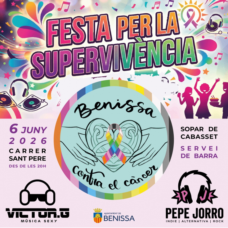 Benissa celebrará una noche solidaria y musical con la ‘Festa per la Supervivència’ organizada por Benissa contra el Càncer