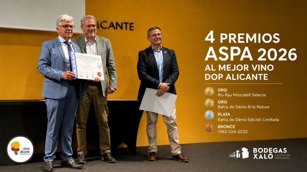 Xaló y Llíber llevan el nombre de la Vall de Pop a lo más alto con nuevos premios nacionales para los vinos y vermuts de Bodegas Xaló
