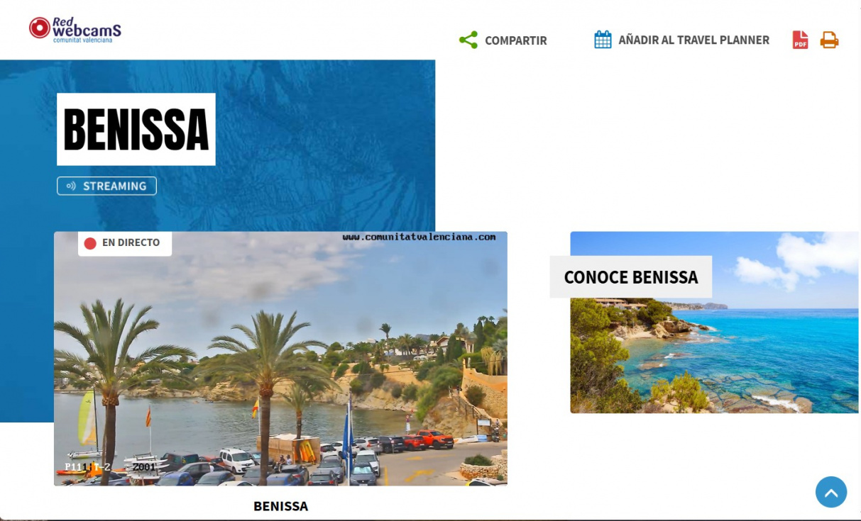 La Generalitat lanza una app para consultar en directo las webcams turísticas de la Comunitat Valenciana