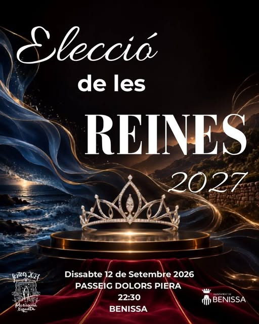 Benissa elegirá el 12 de septiembre a las Reinas de las Fiestas de la Puríssima Xiqueta 2027