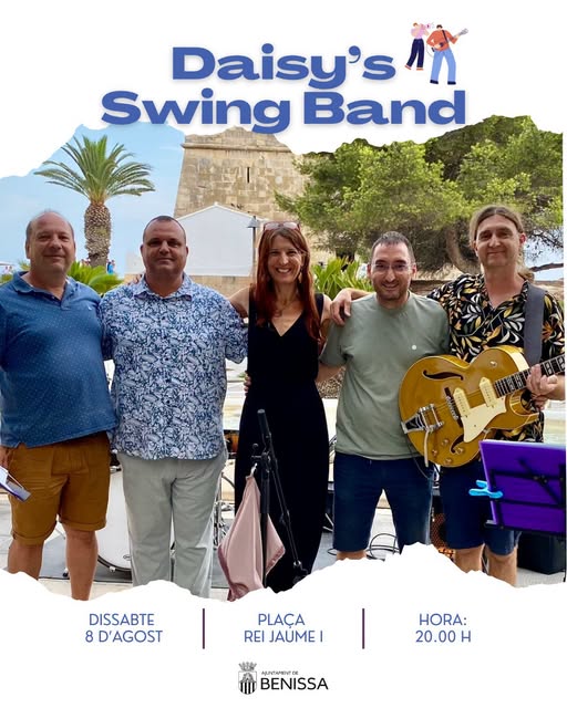 Benissa vivirá este sábado 8 de agosto una noche de swing y jazz en directo con Daisy's Swing Band