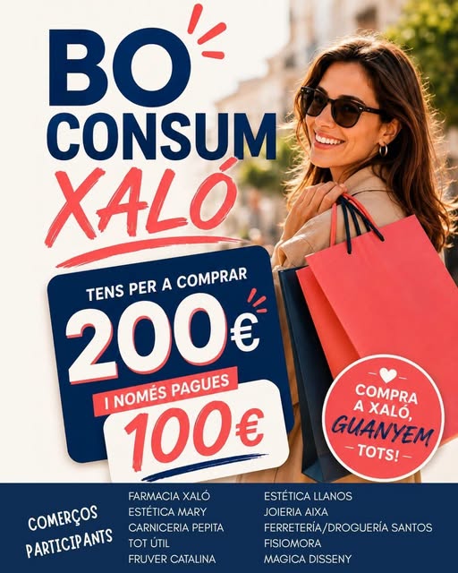 Xaló duplica el valor de las compras con una nueva campaña de Bonos Consumo