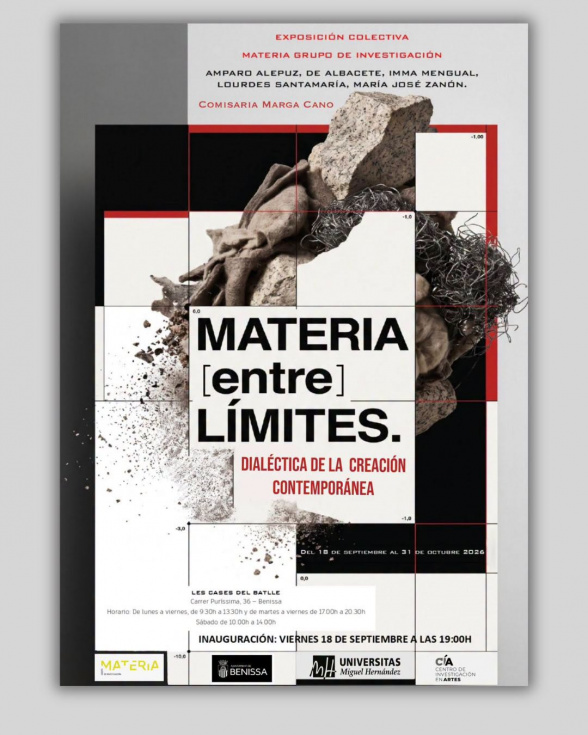 Benissa inaugura este 18 de septiembre la exposición ‘MATERIA [entre] LÍMITES’