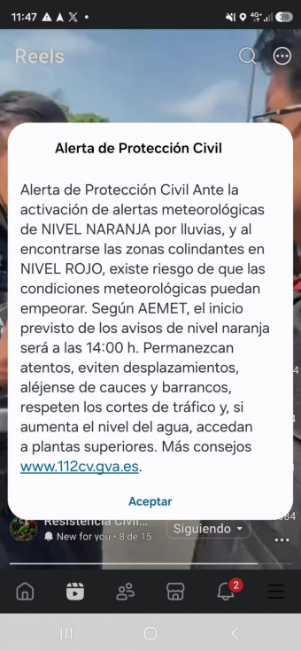 ¿Has recibido el aviso de Protección Civil? Esto es lo que recomienda ante las fuertes lluvias