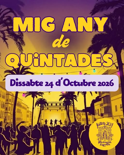 El Mig Any de Quintades encenderá Benissa este sábado con música, comida y fiesta hasta la madrugada