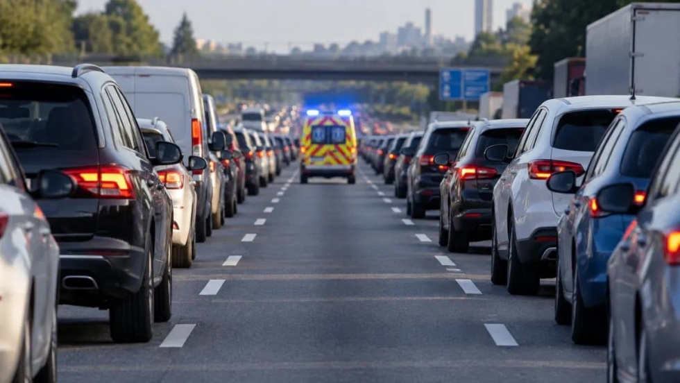 Desde octubre, los conductores deben abrir un carril de emergencia cuando una retención detiene el tráfico