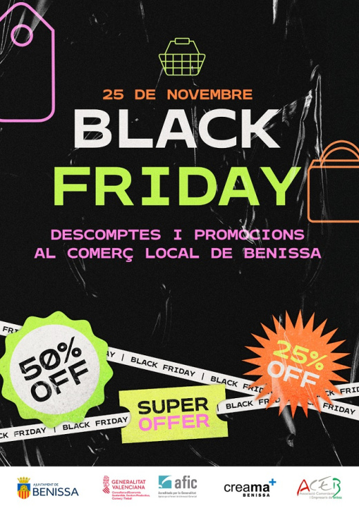 Los comercios de Benissa celebran el Black Friday con grandes descuentos