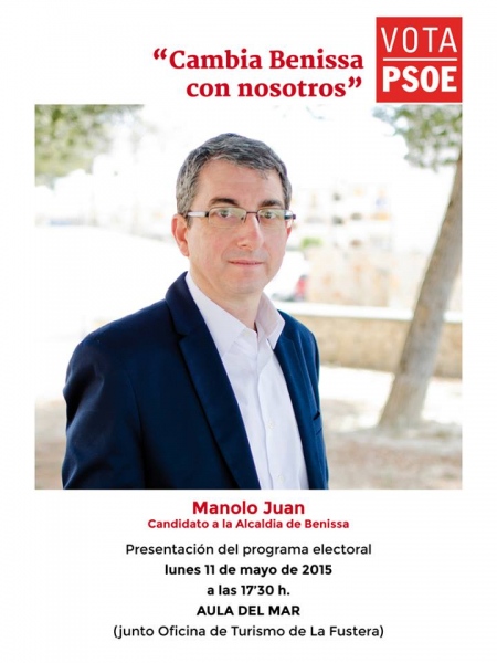 El candidat a l’Alcaldia, Manolo Juan amb Ximo Puig