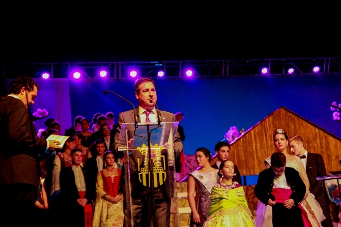 Juan Bautista Roselló, alcalde de Benissa durante su discurso.